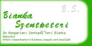 bianka szentpeteri business card